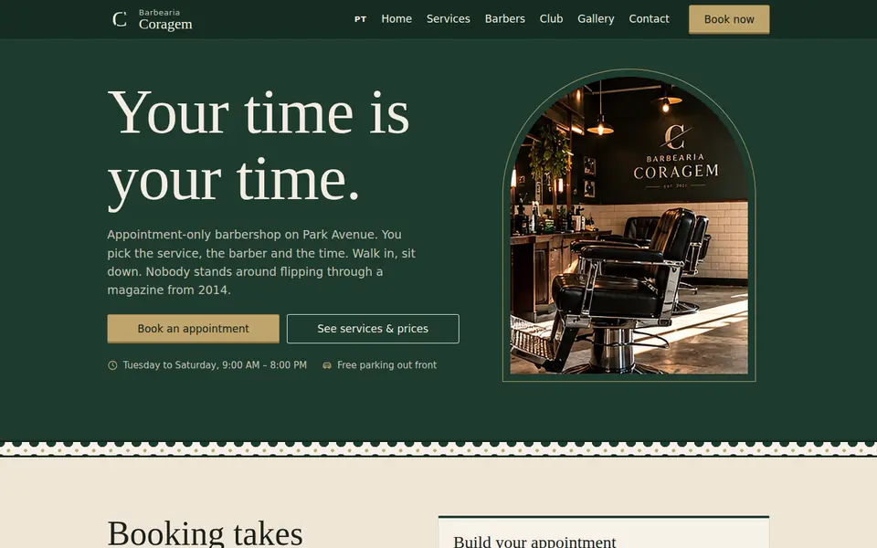 Barbearia Coragem sample site