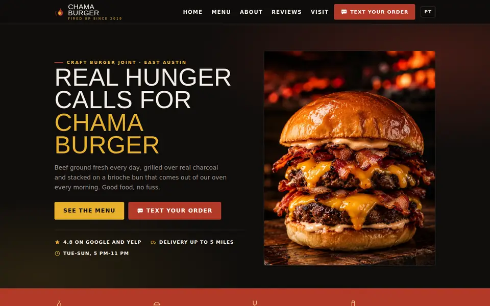 Chama Burger sample site